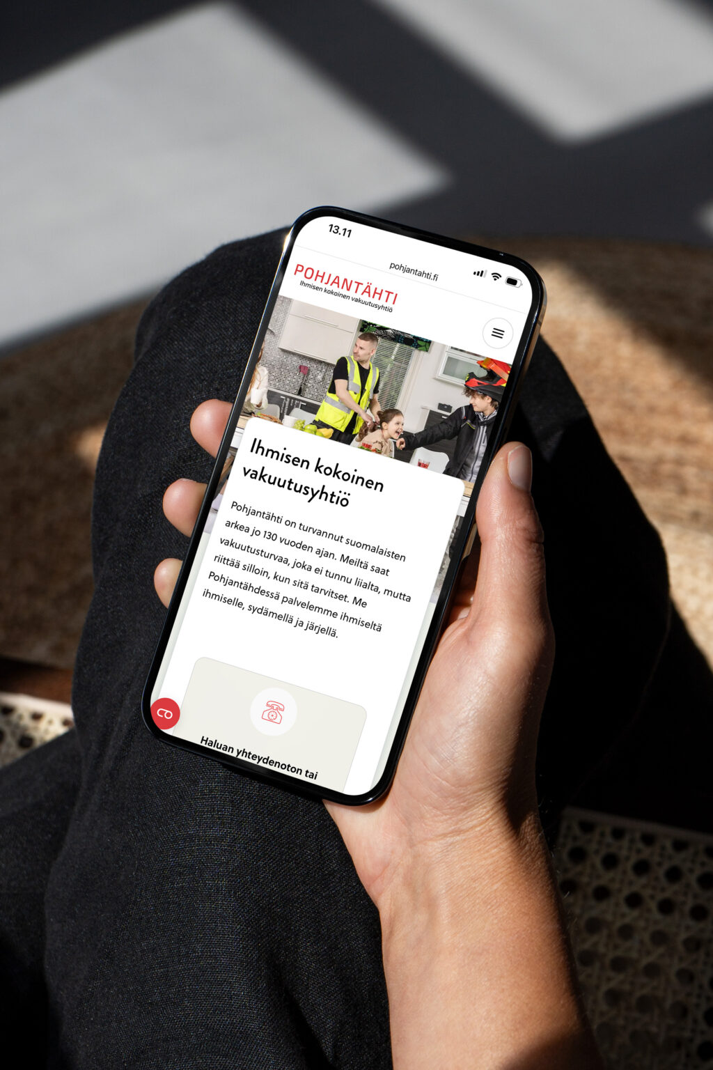Pohjantähden verkkopalvelu mobiilissa, toteutus redandblue